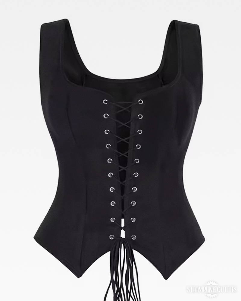 Steampunk Suede Corset Top