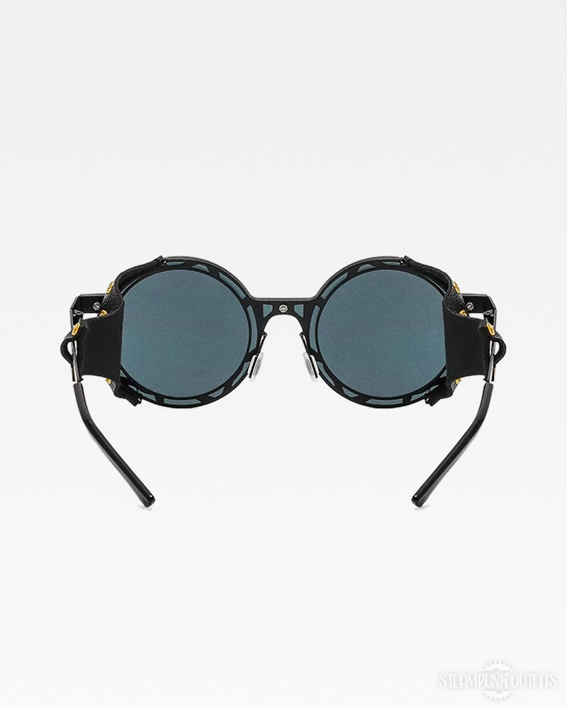 Steampunk Sunglasses With Leather Side Shields