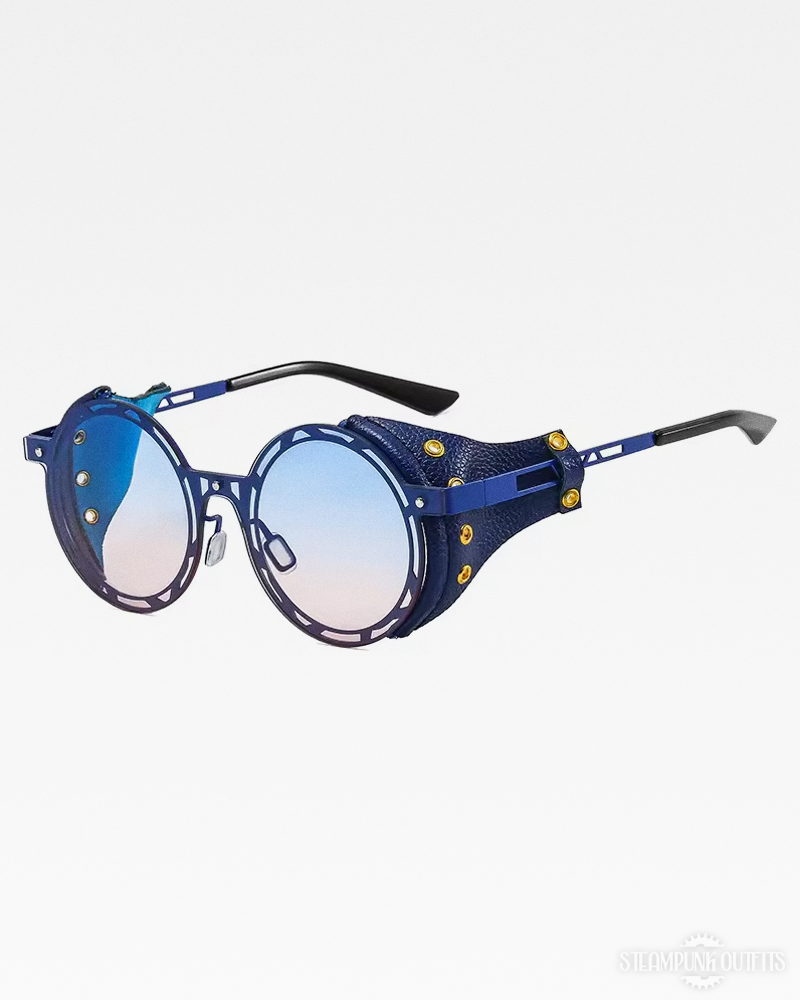 Steampunk Sunglasses With Leather Side Shields