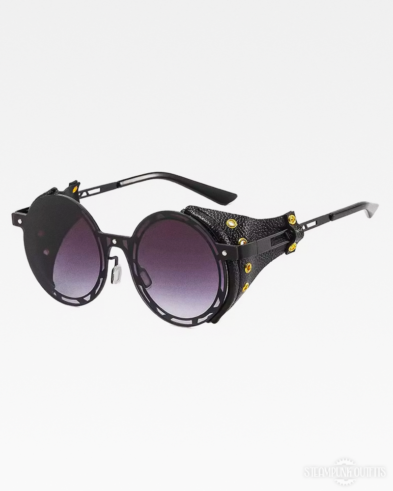 Steampunk Sunglasses With Leather Side Shields