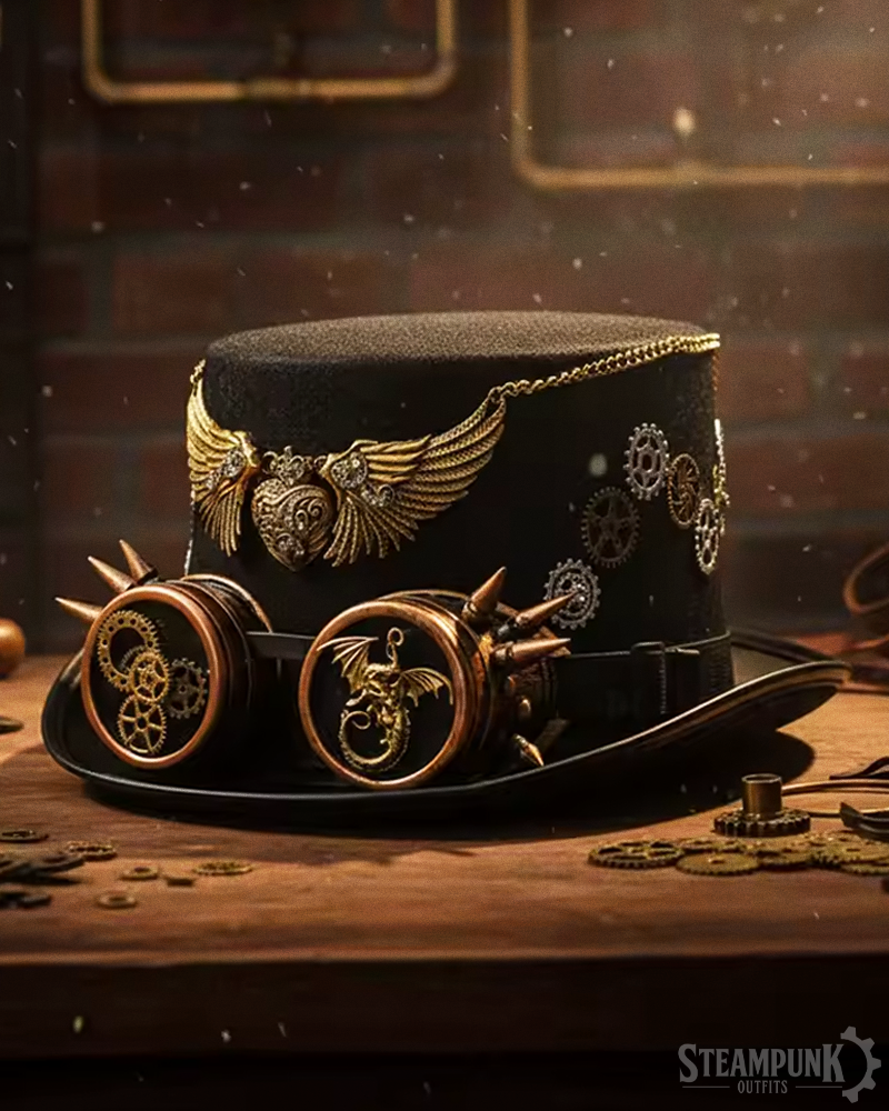 Steampunk Top Hat With Goggles