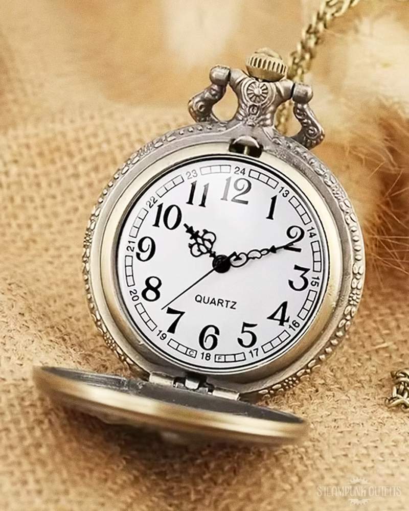 Steampunk Train Pocket Watch