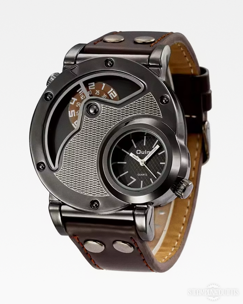 Steampunk Two Time Zone Watch