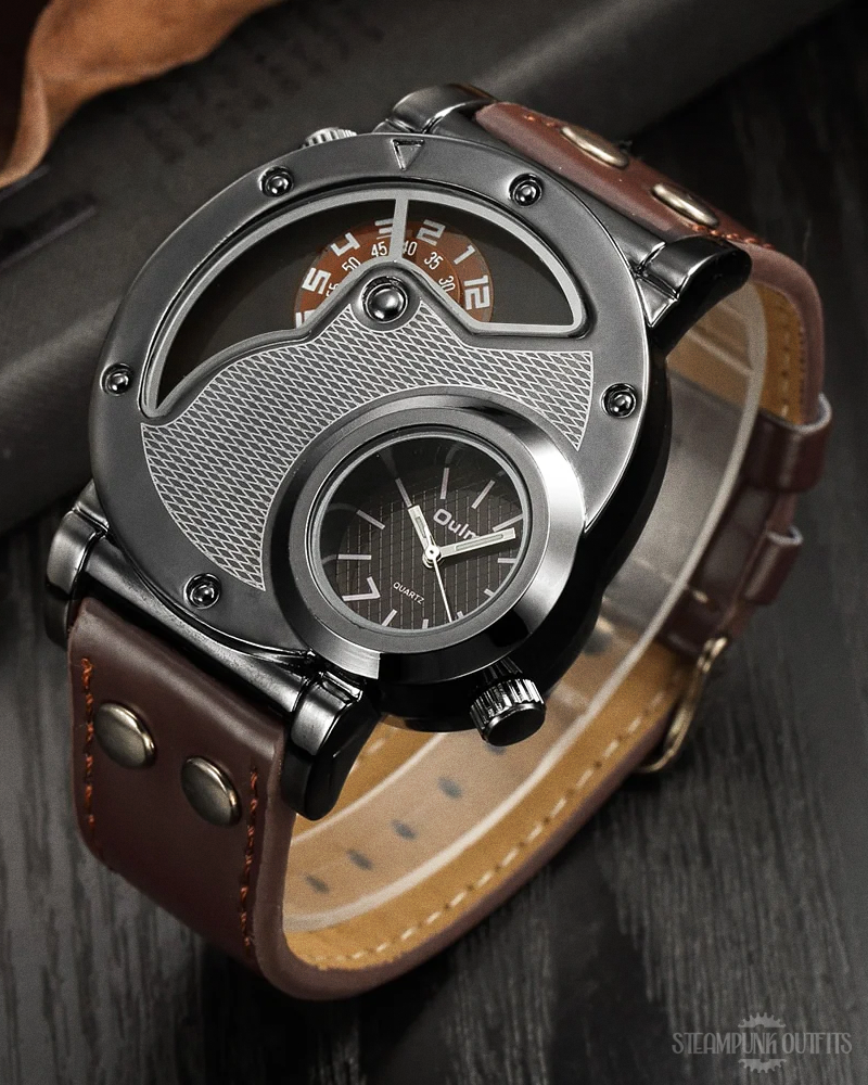 Steampunk Two Time Zone Watch