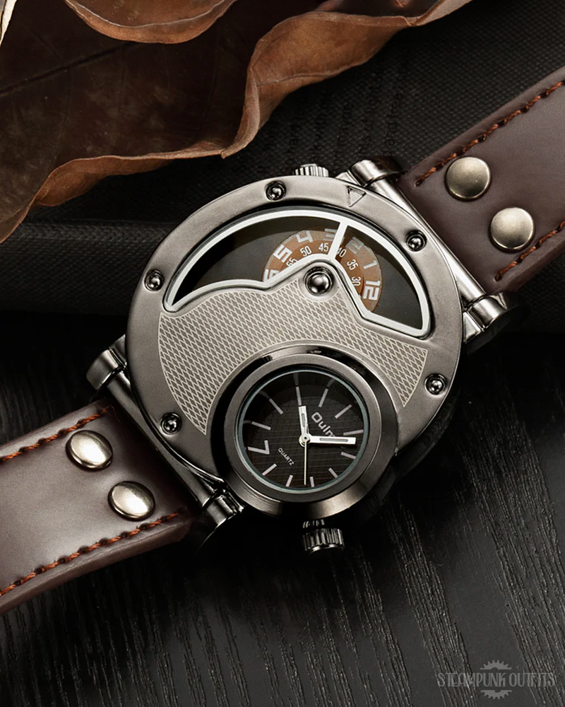 Steampunk Two Time Zone Watch