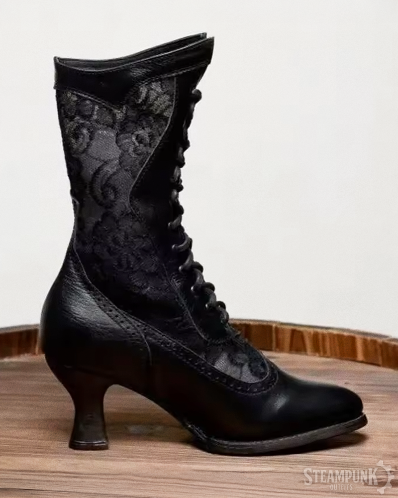 Steampunk Victorian Lace Boots