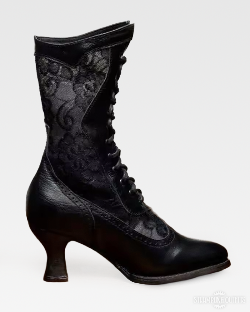 Steampunk Victorian Lace Boots