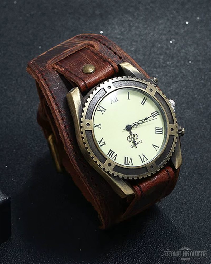 Steampunk Wide Band Watch