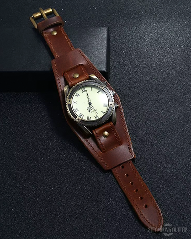 Steampunk Wide Band Watch