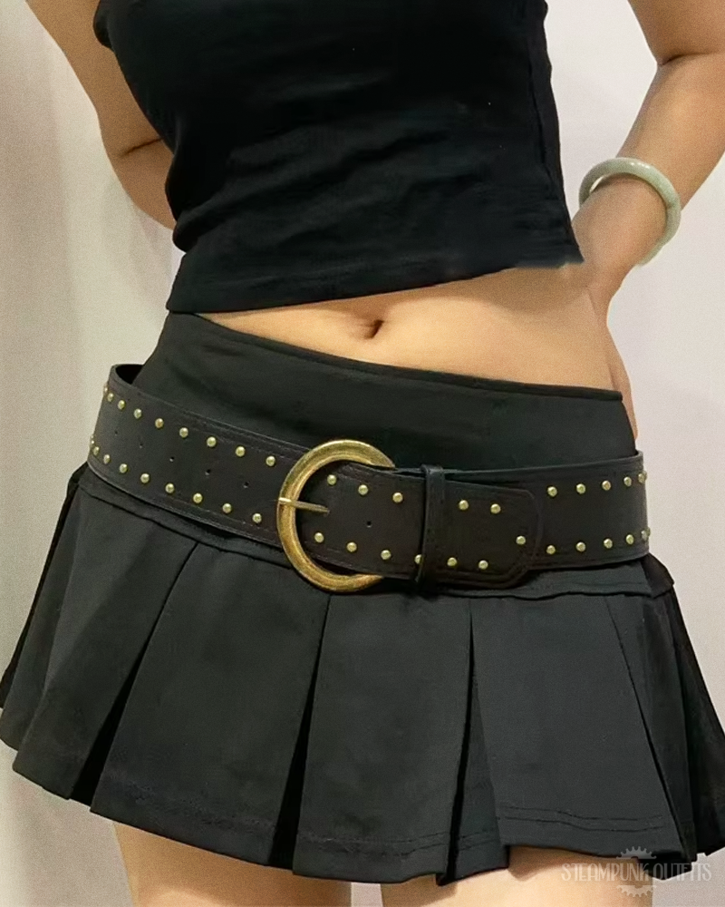 Steampunk Wide Studded Belt