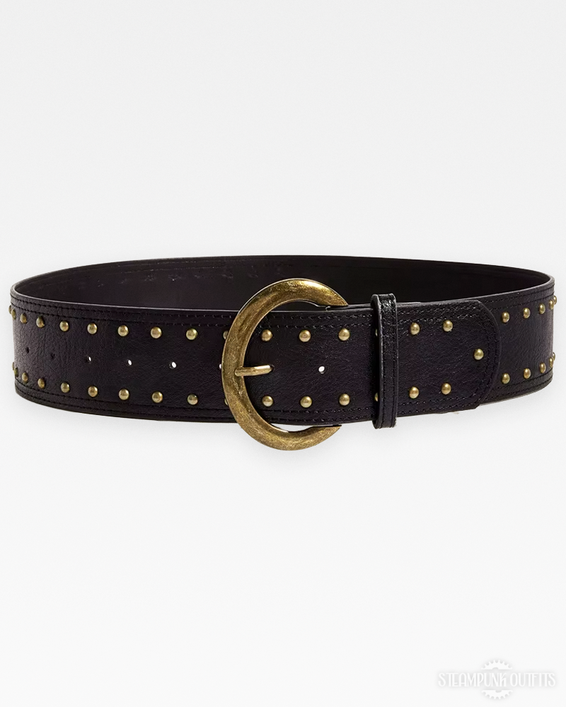 Steampunk Wide Studded Belt