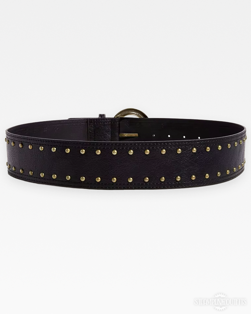 Steampunk Wide Studded Belt