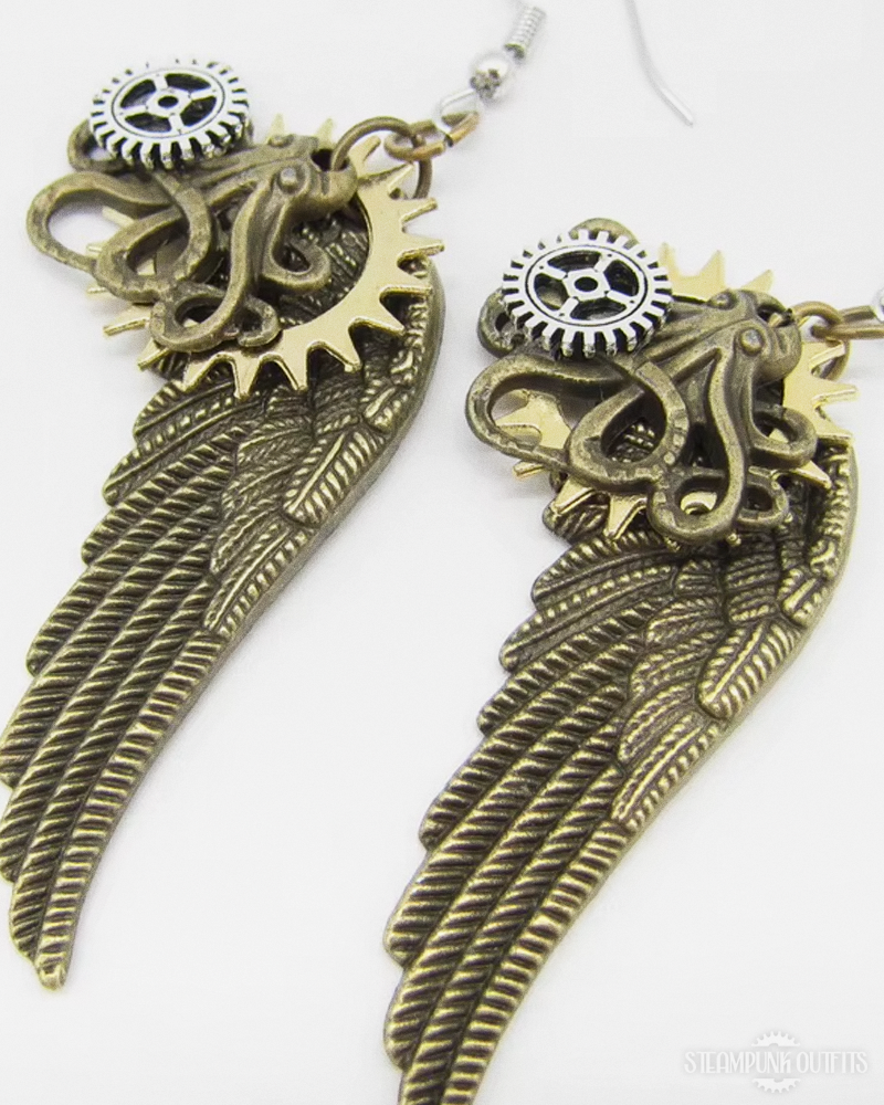 Steampunk Wing Earrings