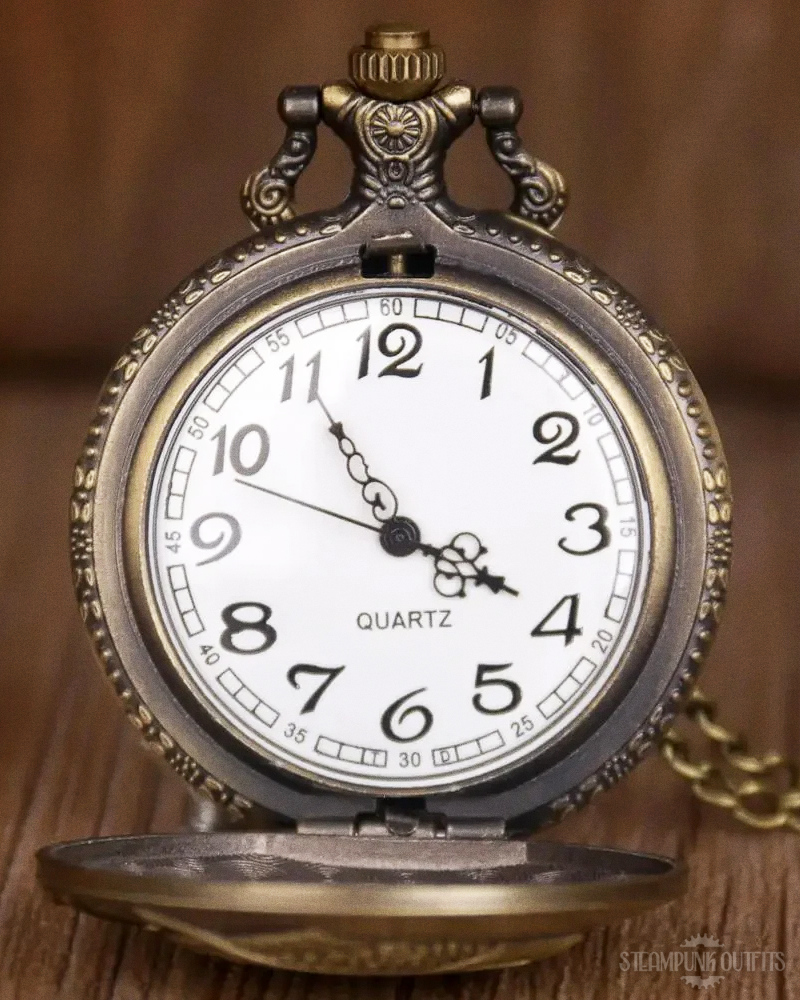 Steampunk Pocket Watch And Chain