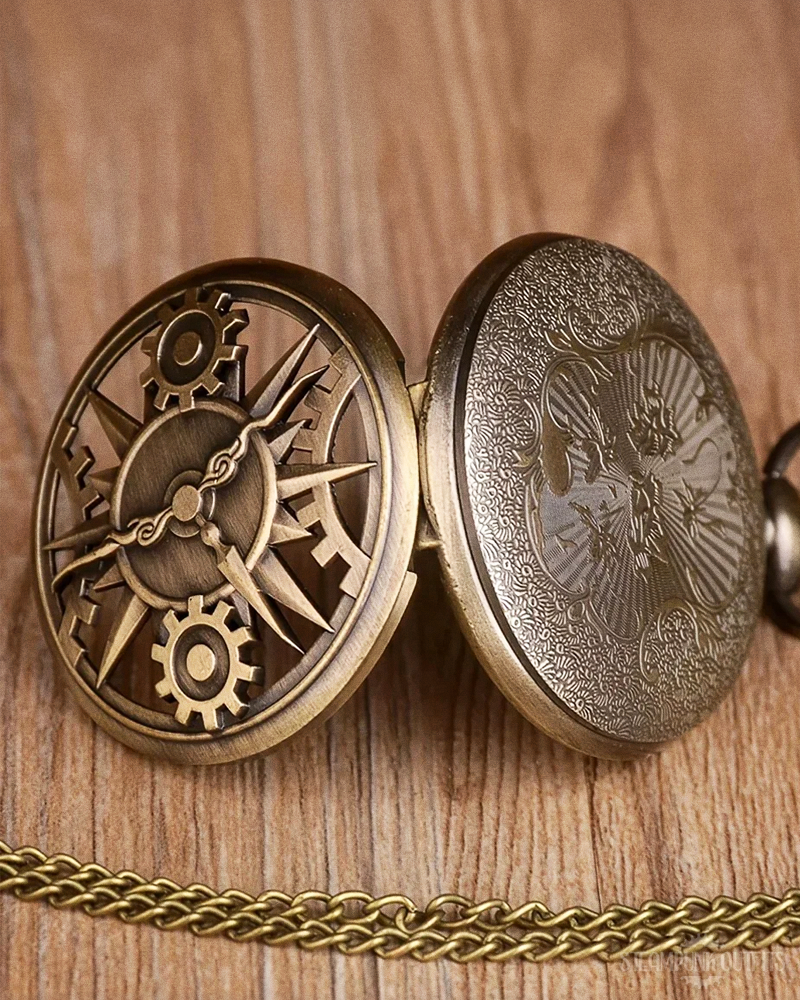 Steampunk Pocket Watch And Chain