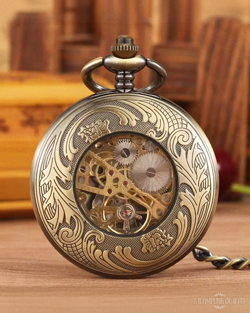 Sun And Moon Steampunk Pocket Watch