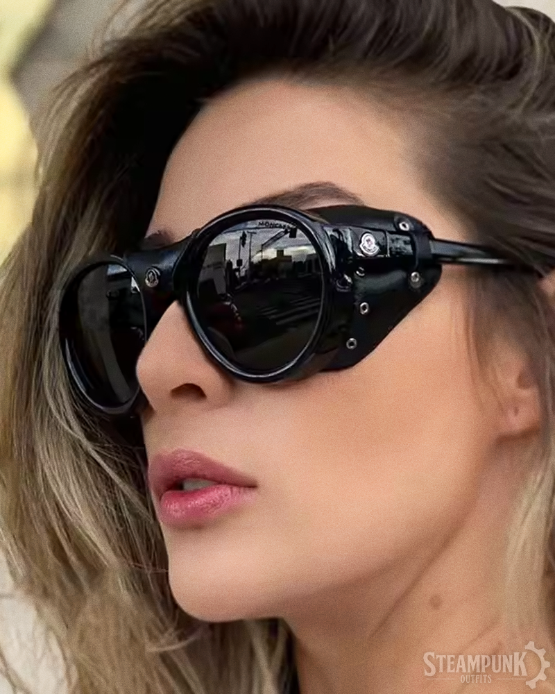Sunglasses With Leather Side Shields