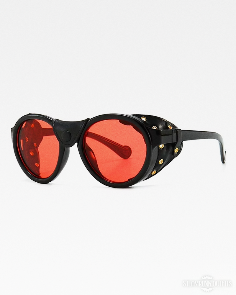 Sunglasses With Leather Side Shields