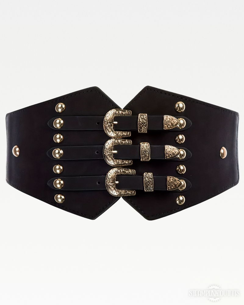 Triple Buckle Waist Belt