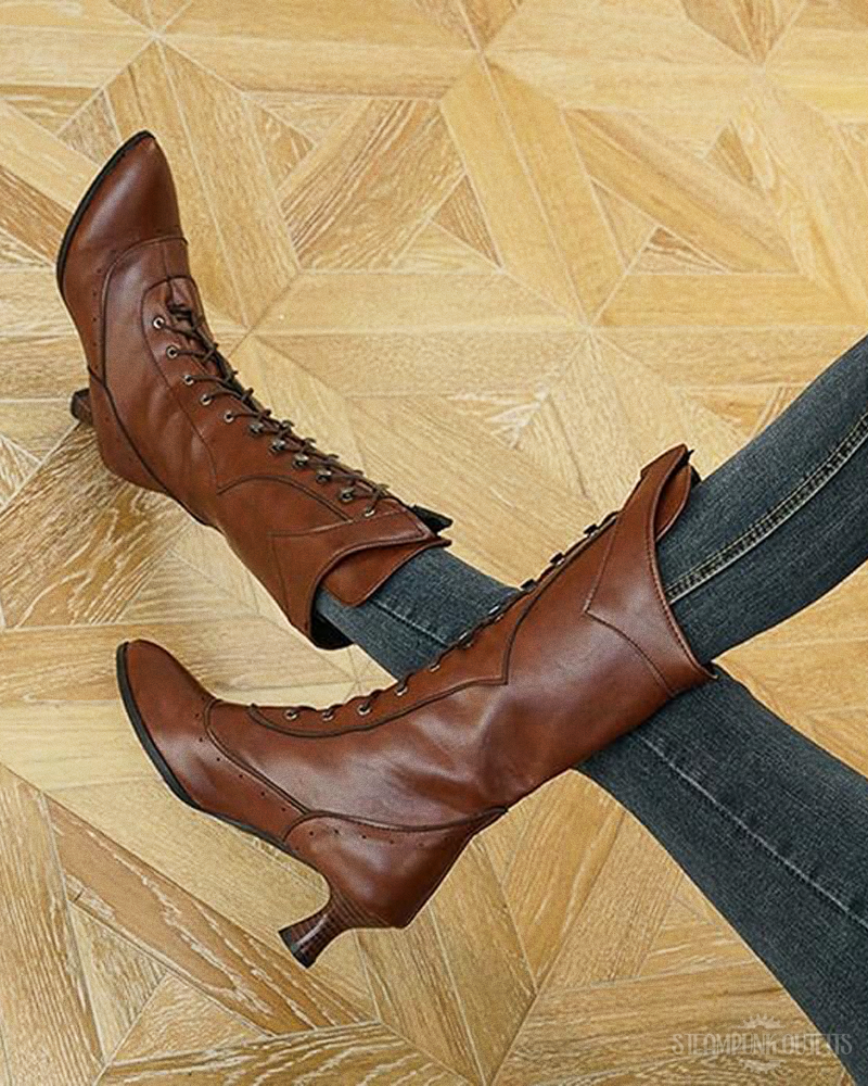Victorian Lace Up Boots