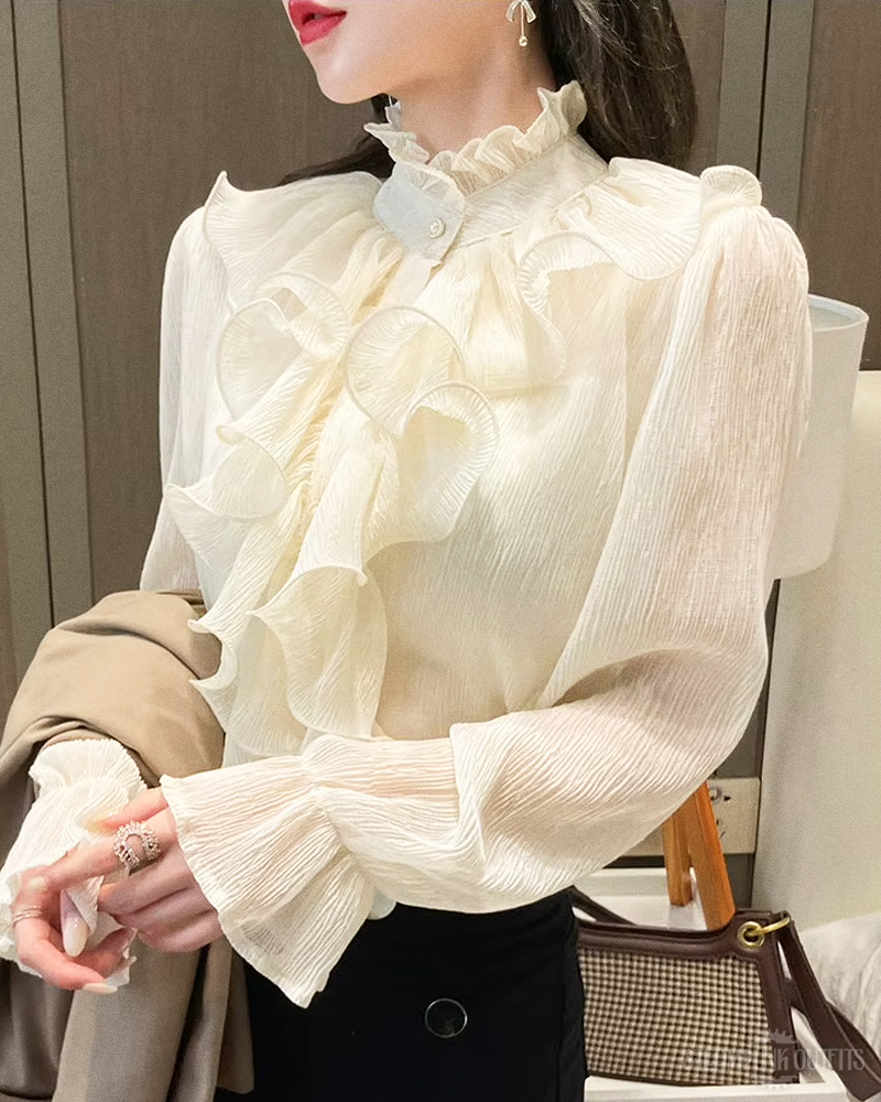 Vintage Ruffle Blouse