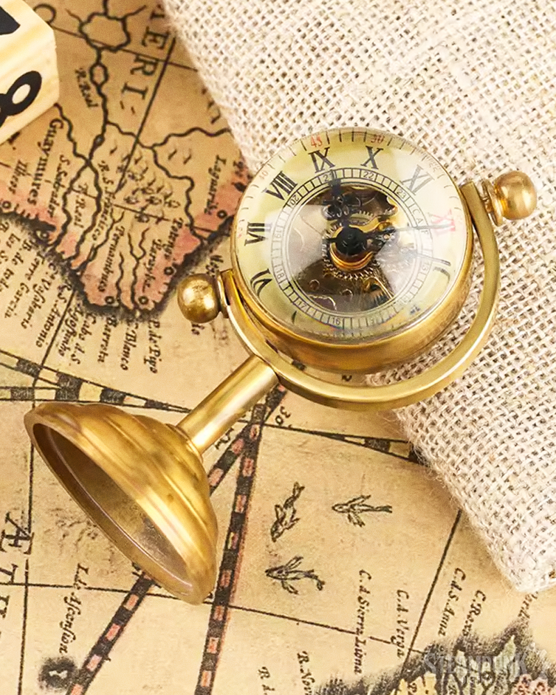 Vintage Steampunk Globe Clock