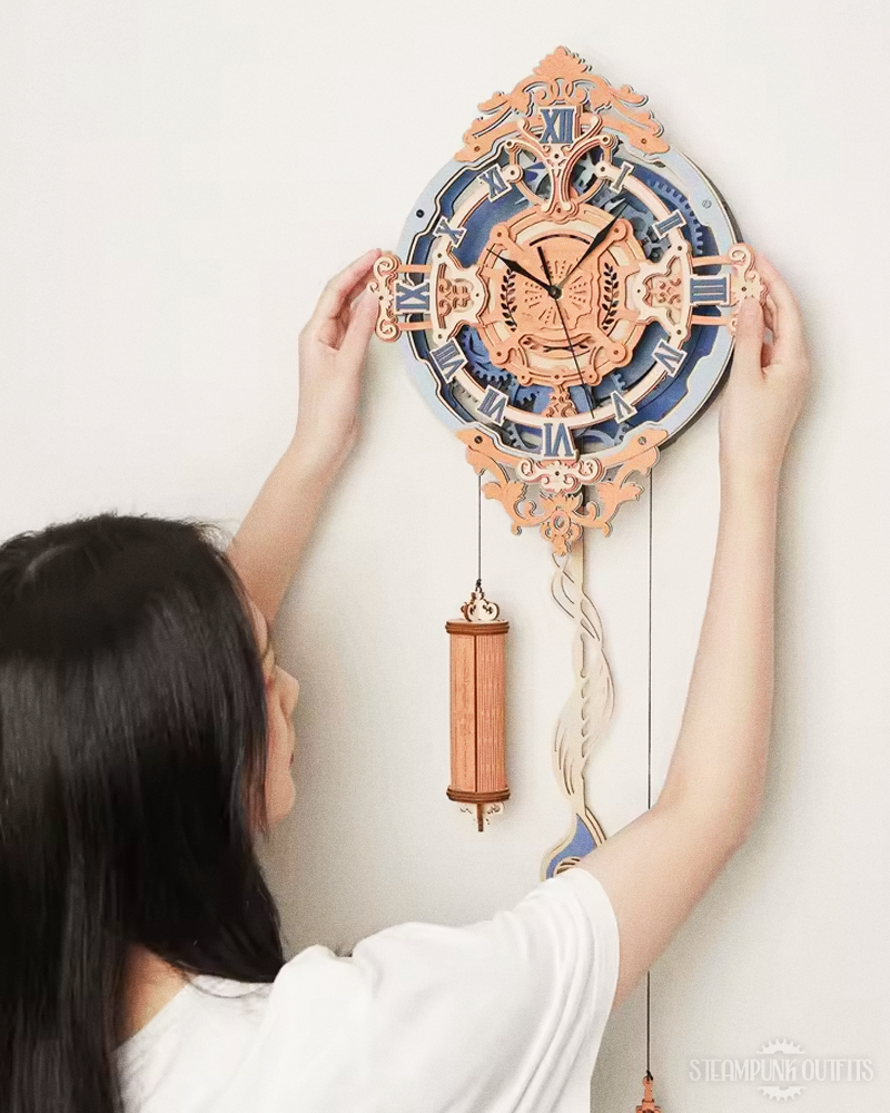 3D Wooden Wall Clock