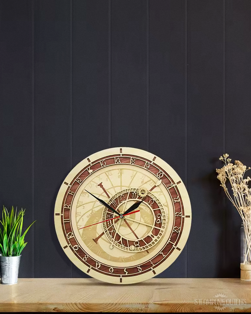 Astronomical Steampunk Wall Clock