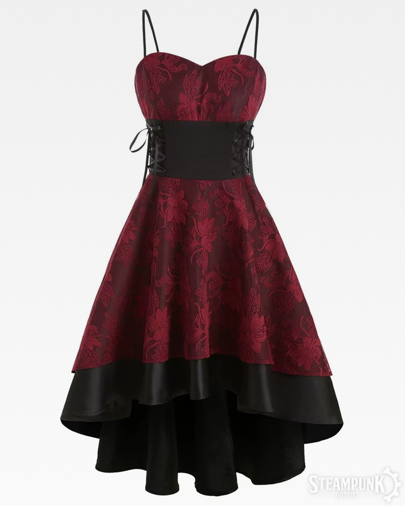 Black And Red Steampunk Dress