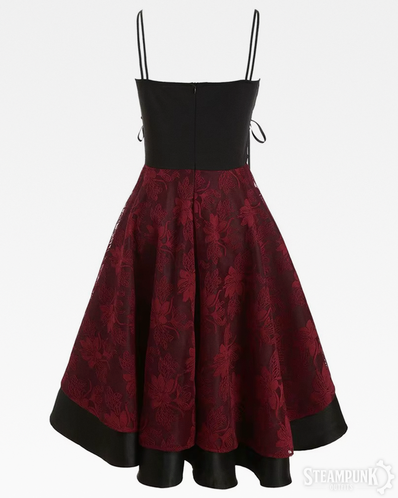 Black And Red Steampunk Dress