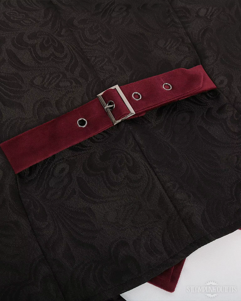 Black And Red Steampunk Vest