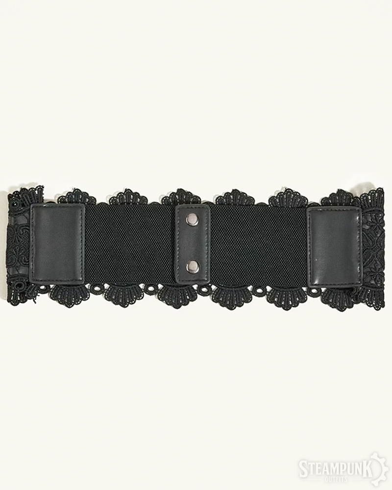 Black Lace Corset Belt