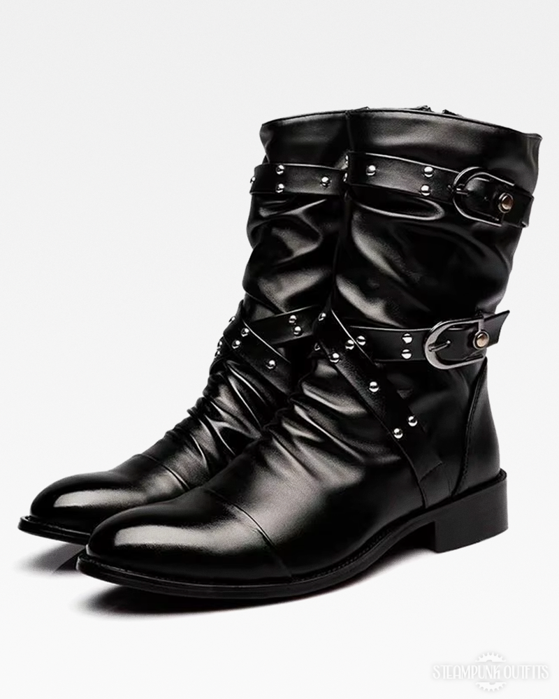 Black Steampunk Boots