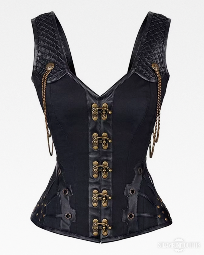 Black Steampunk Corset