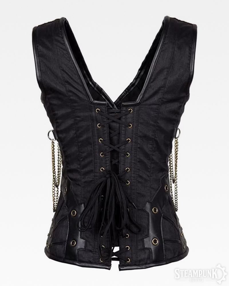 Black Steampunk Corset