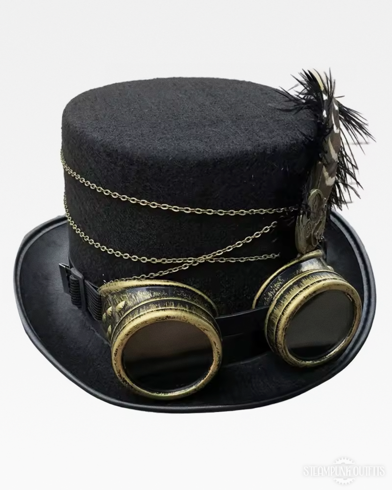 Black Steampunk Top Hat