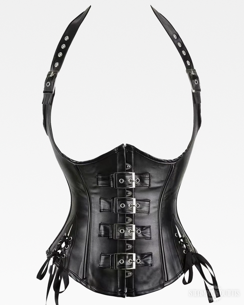 Black Steampunk Underbust Corset