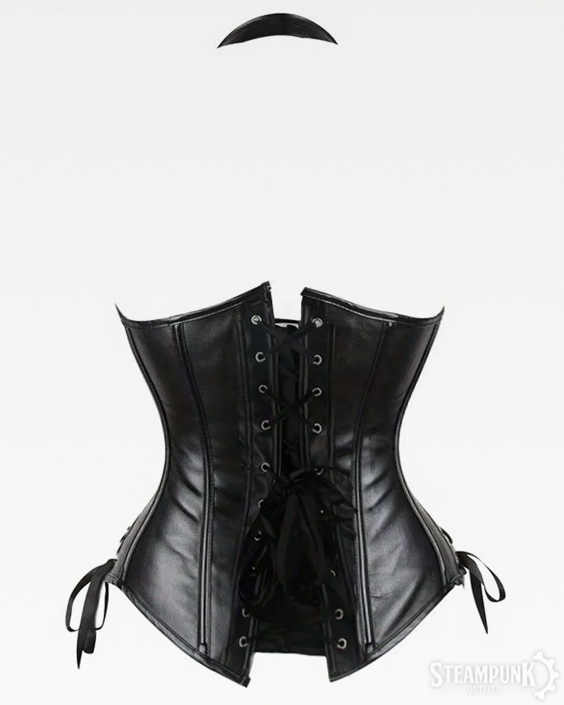 Black Steampunk Underbust Corset