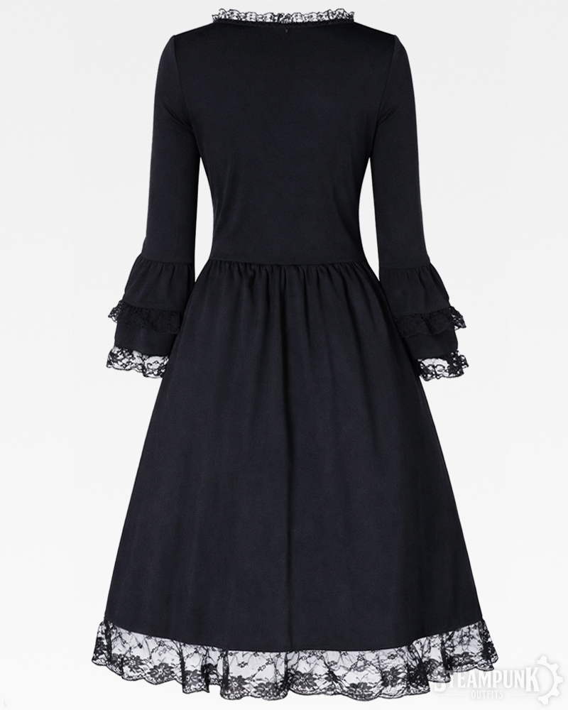 Black Steampunk Victorian Dress