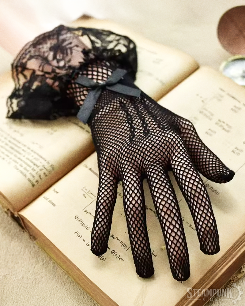 Black Victorian Gloves