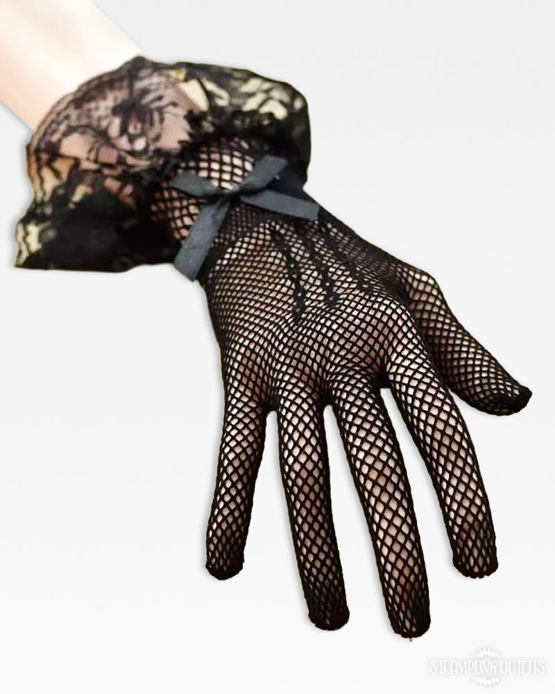 Black Victorian Gloves