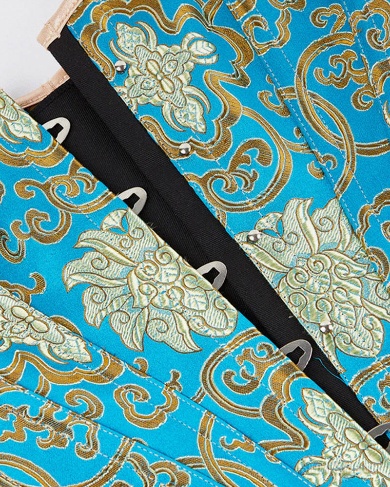 Blue And Gold Corset