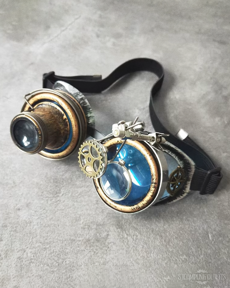 Blue Steampunk Goggles