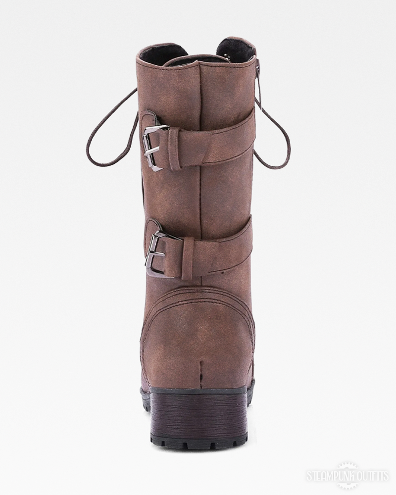 Brown Steampunk Ankle Boots