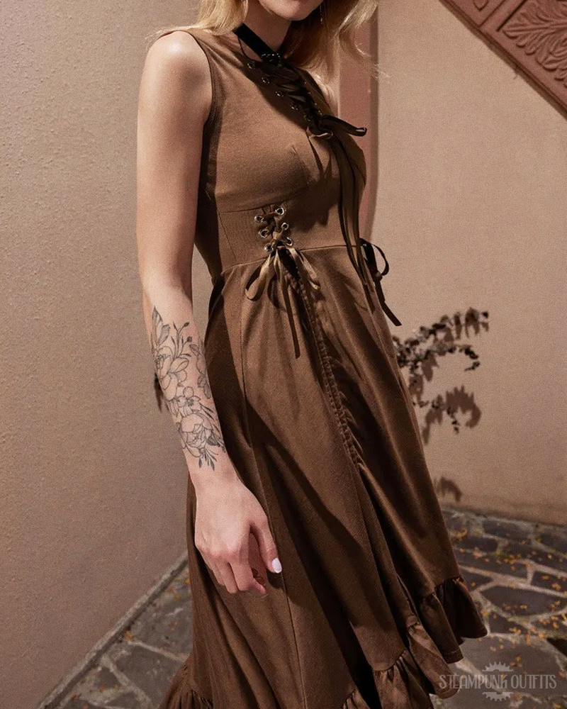 rental dresses Brown Steampunk Dress