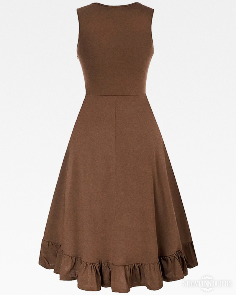 steampunk brown dress Brown Steampunk dress main image 1