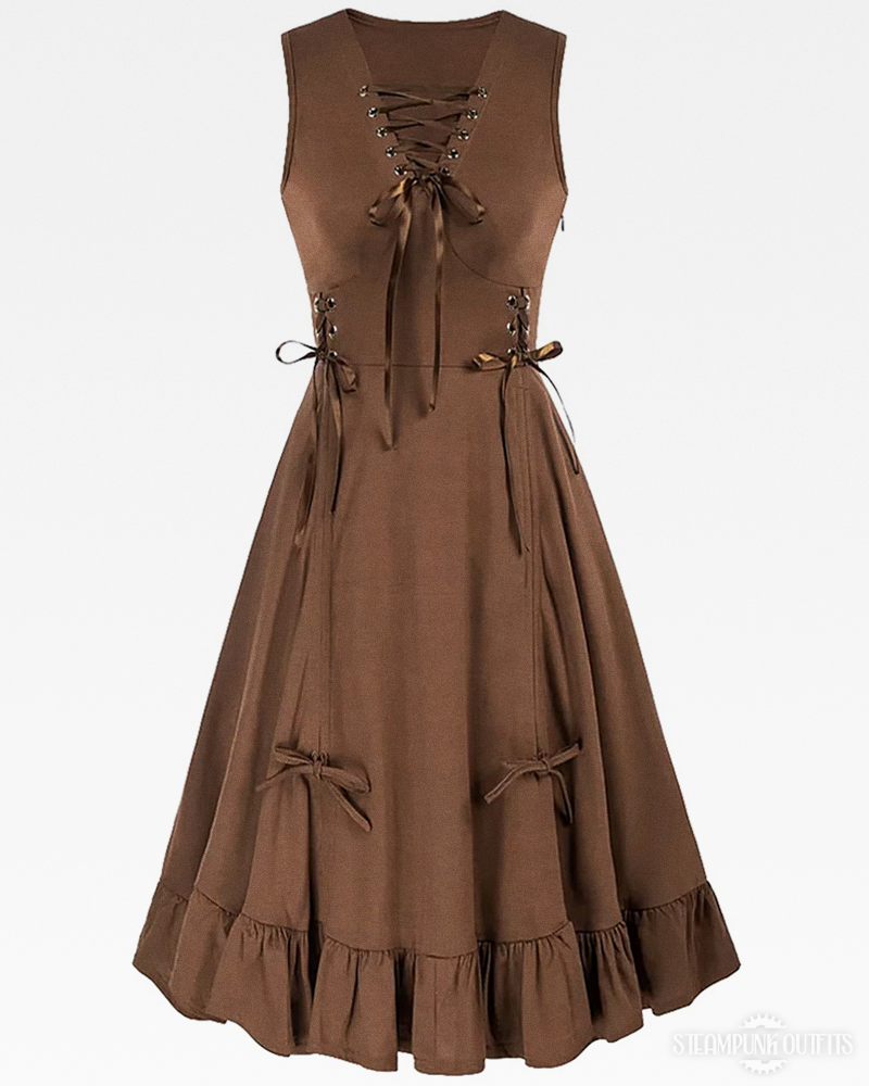 Brown Steampunk Dress