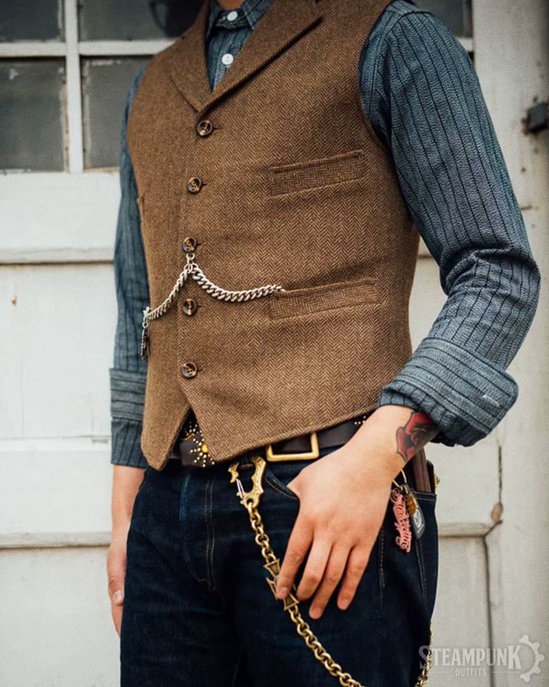 Brown Steampunk Vest