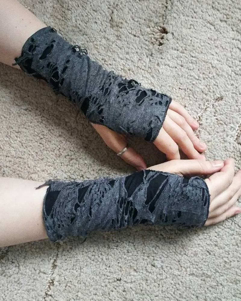 Distressed Arm Warmers
