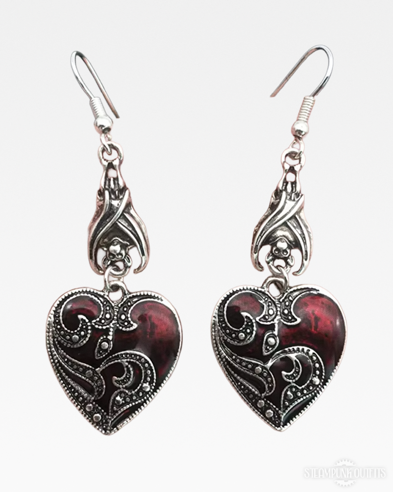 Gothic Heart Earrings